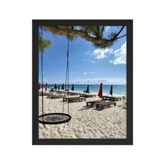 Beach Swing Framed Poster