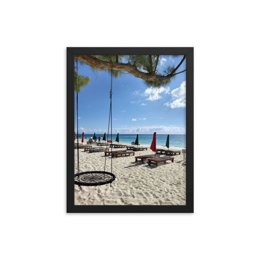 Beach Swing Framed Poster