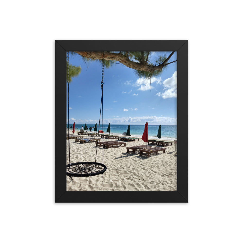 Beach Swing Framed Poster