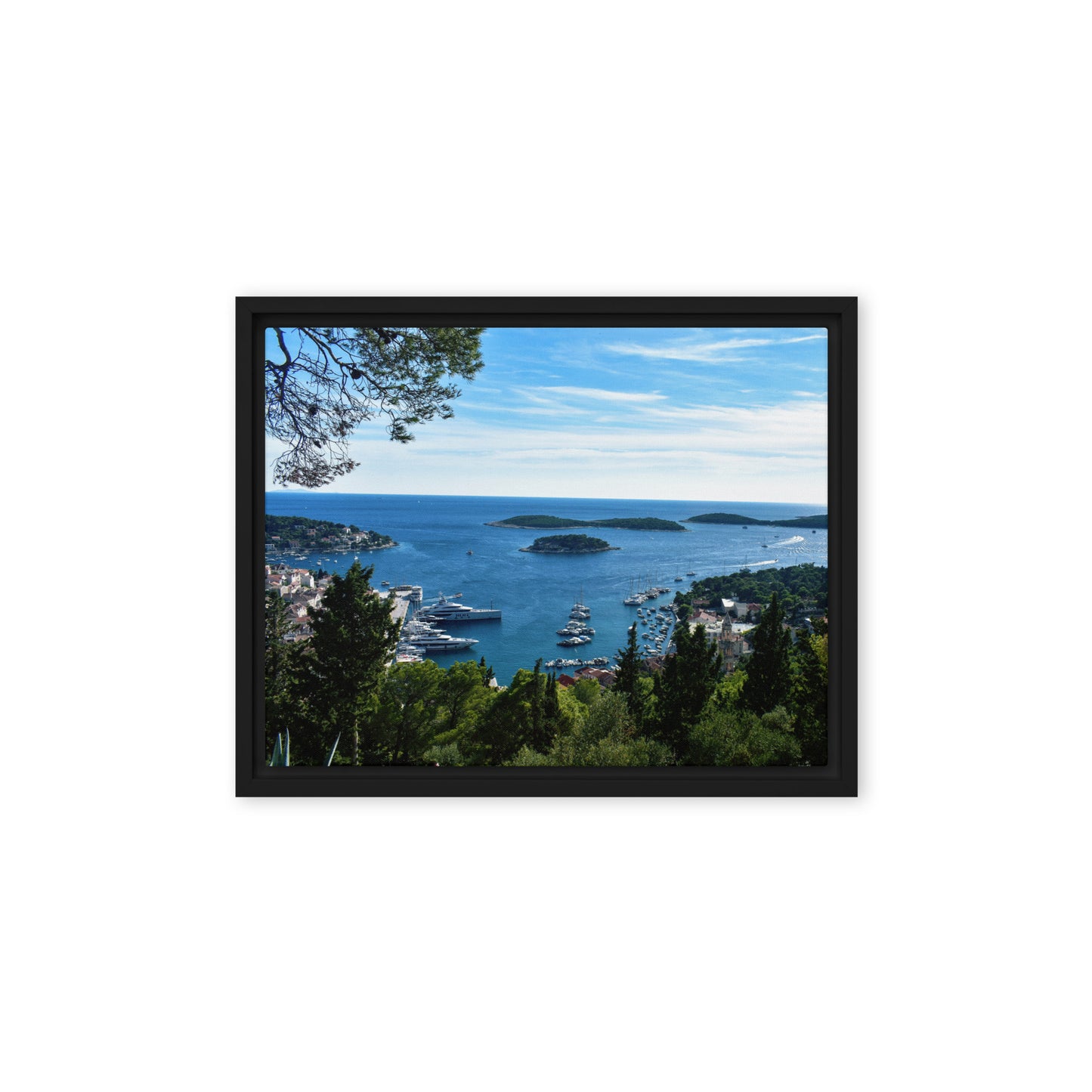 Croatian Coast Framed Canvas