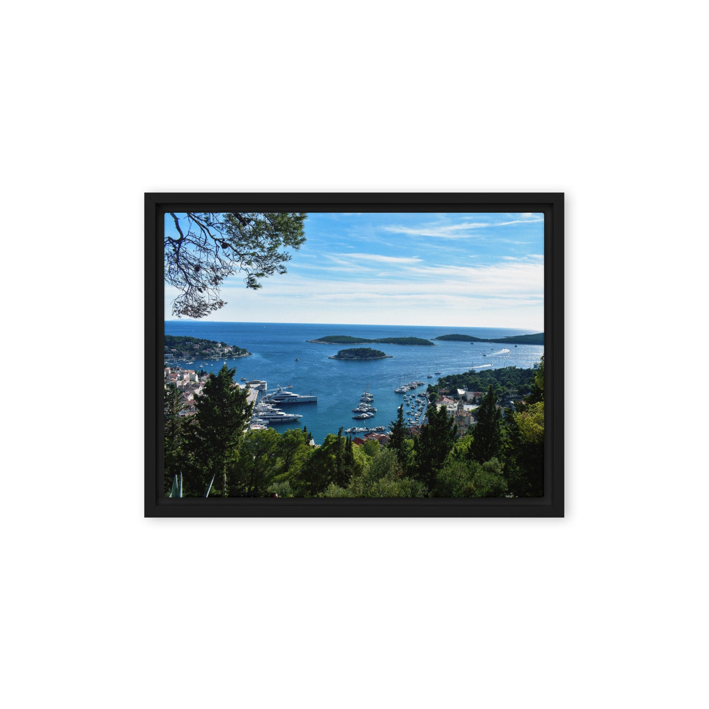 Croatian Coast Framed Canvas