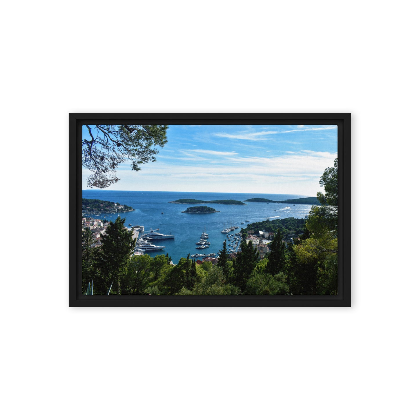 Croatian Coast Framed Canvas