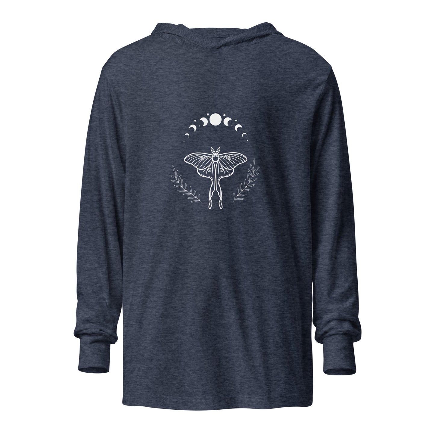 Lunar Moth Hooded Long-sleeve Tee