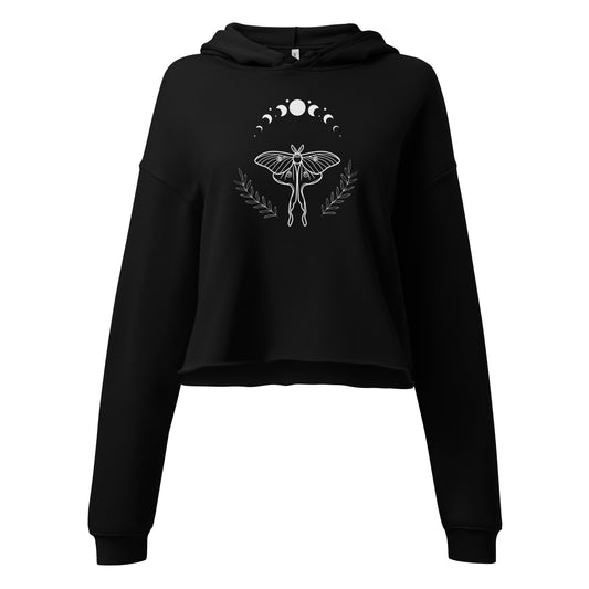 Lunar Moth Crop Hoodie